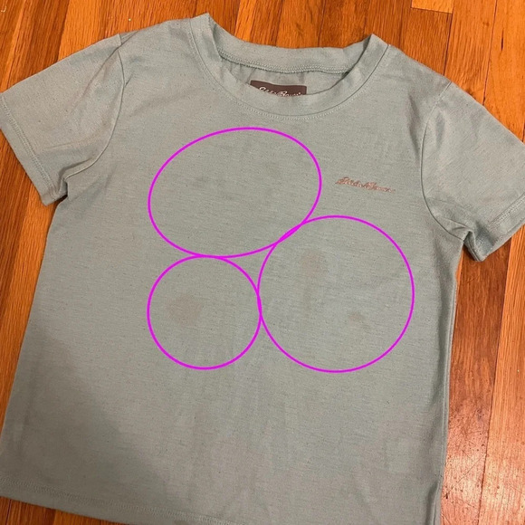 4/$25 Eddie Bauer 2 Piece Pajama Set Girls Small 7/8 Blue White Clouds - Picture 4 of 13